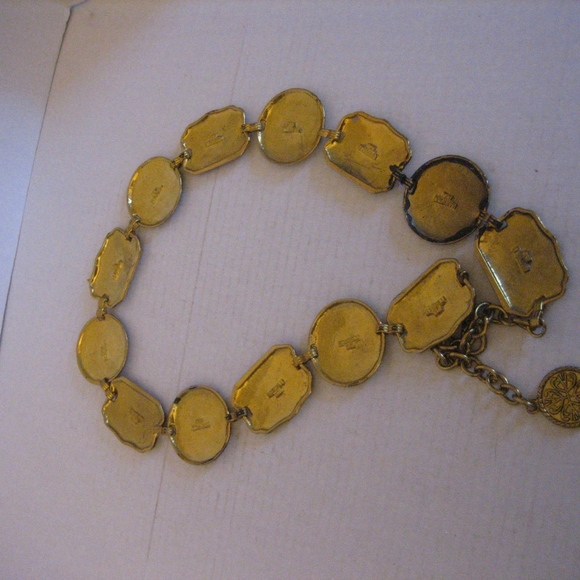 Vintage Decorative Antique Gold Round/Square Belt - Picture 3 of 5